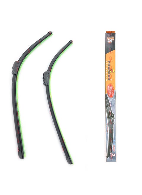 Universal Soft Wiper Blade Frameless "L Type" 650Mm/26" 2Pcs/Box