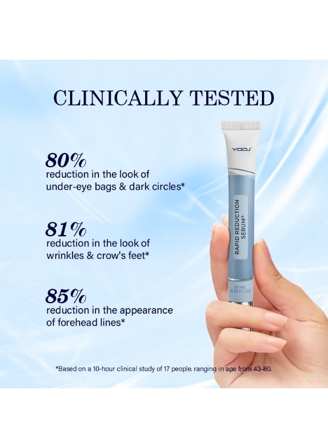 YOOJ 2-PACKS Eye Serum - Visibly Reduces Under-Eye Bags, Wrinkles, Dark Circles, Fine Lines & Crow's Feet Instantly, Anti Aging Wrinkle Remover for Eye 10ml*2 - Image 5