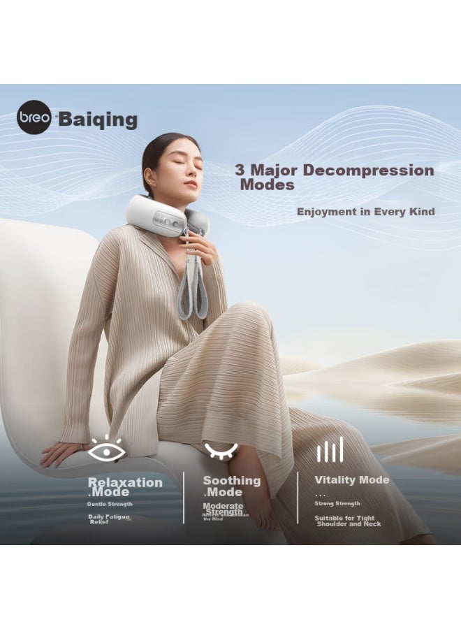 بريو Breo Neck Massager Neck5، مدلك الرقبة والكتفين، جهاز تدليك الكتفين والرقبة، وسادة تدليك، عجن إصبع فيزيائي، تدفئة بدرجة حرارة ثابتة، كمادات ساخنة، هدية عيد ميلاد للوالدين، صديق، صديقة - Image 4