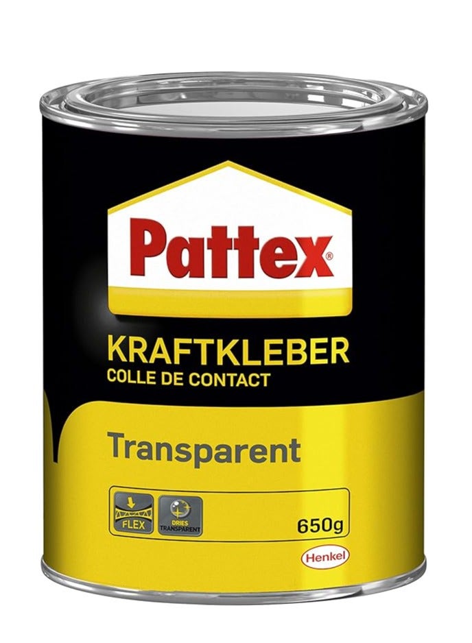 Pattex Pattex Super Strong Clear Seam Adhesive - 650g - Ultra-strong, versatile adhesive for instant and permanent bonding of a wide range of materials - Heat and moisture resistant - Ideal for crafts, home repairs, and industrial projects - Dries clear for professional, invisible results  - Image 1