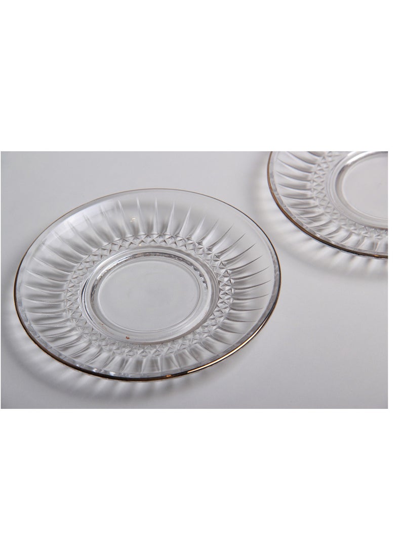 طقم تقديم أكواب شاي مع صحون بتصميم فاخر - Image 5