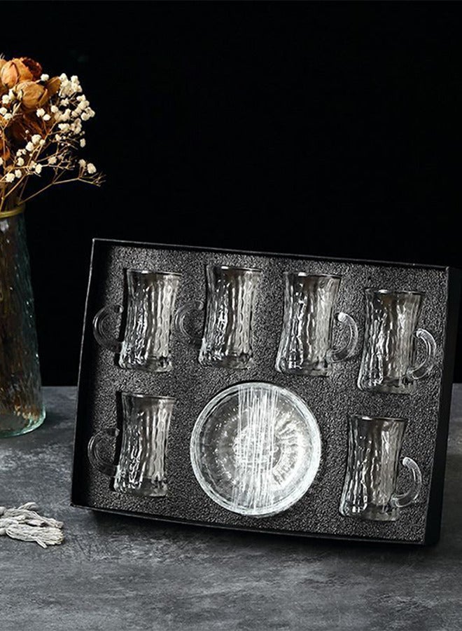 طقم تقديم أكواب شاي مع صحون بتصميم فاخر - Image 4