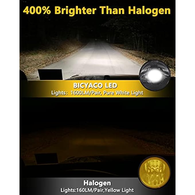 BICYACO Led Fog Lights 5202 Compatible With Chevy 0714 SuburbanTahoe0713 Avalanche1013 Camaro1516 Colorado15 SilveradoGmc AcadiaYukon 1 Pair Black - Image 4