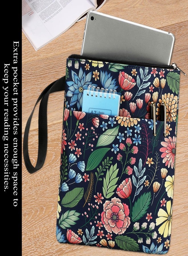 DSIUE Book Sleeve Book Lover Gifts Book Protector with Zipper, Book Covers for Paperbacks, Book Pouch with Pockets, Book Accessories Book Club Gifts,11.4 X 9 Inch - Image 5