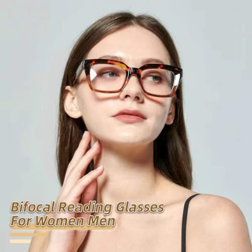 HIYANJN Bifocal Reading Glasses For Women Men Blue Light Computer Readers Clear Top Transition Ladies Eyewear - Image 2