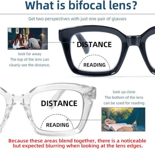 HIYANJN Bifocal Reading Glasses For Women Men Blue Light Computer Readers Clear Top Transition Ladies Eyewear - Image 4