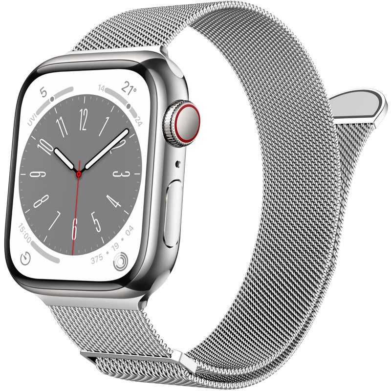 MARGE PLUS Compatible with Apple Watch Band 38mm 40mm 41mm 42mm 44mm 45mm 46mm 49mm Women Men, Stainless Steel Mesh Loop Magnetic Clasp Replacement for iWatch Series 11 10 9 8 7 6 5 4 SE3 SE2 Ultra 3 - Image 1