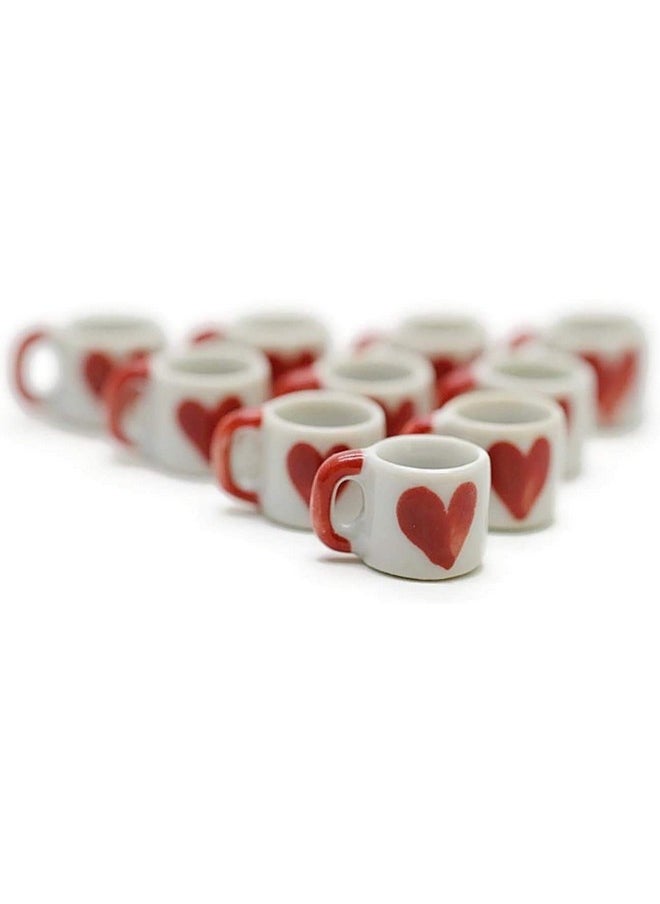 1shopforyou - 10 Pieces Set Of Miniature Coffee Mugs Or Tea Cups Designed For Dollhouses Or Miniature Kitchen. - Image 1