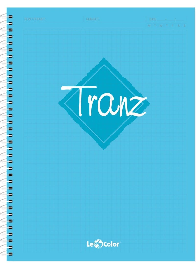 Le Color - 4-Piece School Notebook Set A5 Tranz Square 200 Pages PP Cover - Image 1