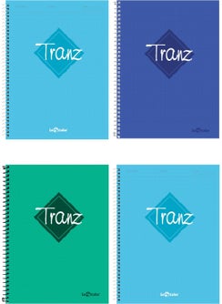 Le Color 4-Piece School Notebook Set A5 Tranz Square 200 Pages PP Cover  - Image 1