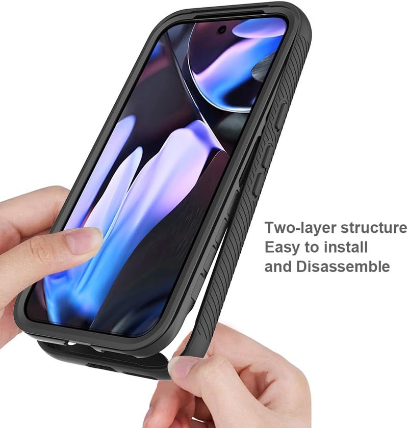زيني غطاء لهاتف Google Pixel 9a، حماية صدمات 360 درجة مع حماية شاملة وواقي شاشة مدمج، غطاء خارجي متين بإطار، بنفسجي فاتح - Image 5