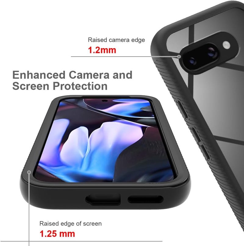 زيني غطاء لهاتف Google Pixel 9a، حماية صدمات 360 درجة مع حماية شاملة وواقي شاشة مدمج، غطاء خارجي متين بإطار، بنفسجي فاتح - Image 4