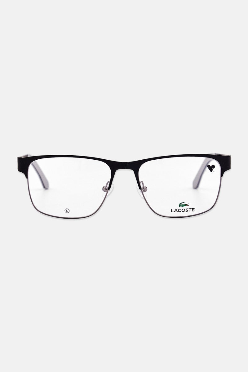 LACOSTE Men L2291 Rectangular Eyeglasses, Black - Image 1