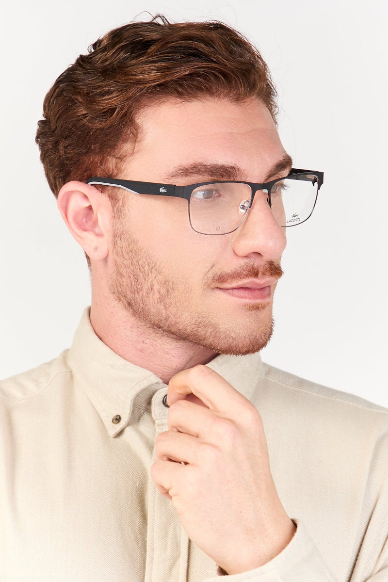 LACOSTE Men L2291 Rectangular Eyeglasses, Black - Image 2