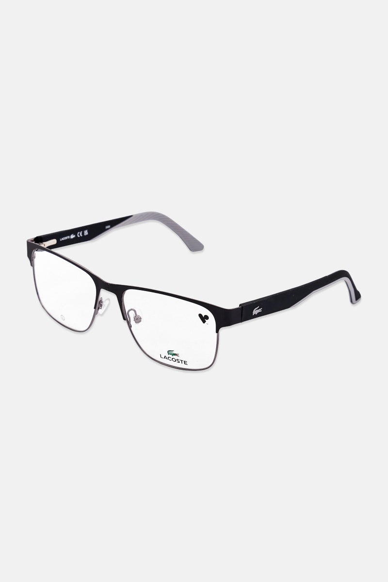 LACOSTE Men L2291 Rectangular Eyeglasses, Black - Image 3