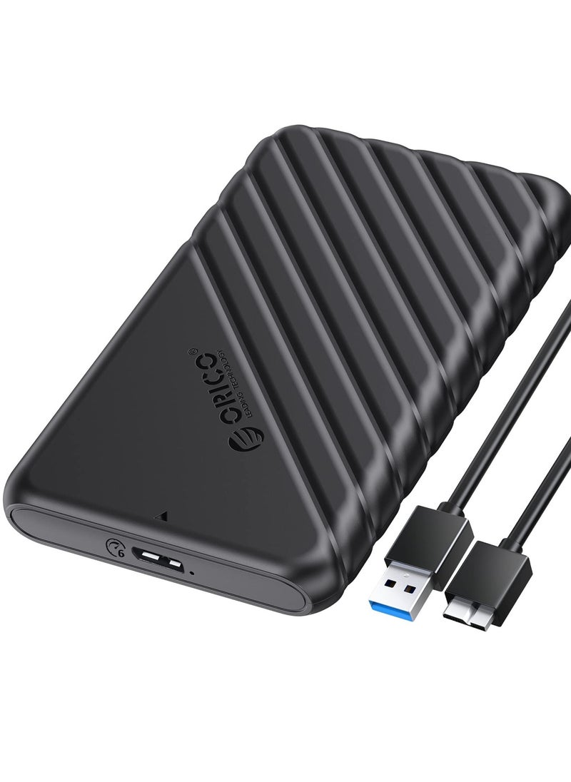 Orico ORICO 2.5 inch External Hard Drive 256GB SSD USB 3.0 to SATA III for 7mm and 9.5mm SATA HDD SSD Tool Free [UASP Supported] Black  - Image 1