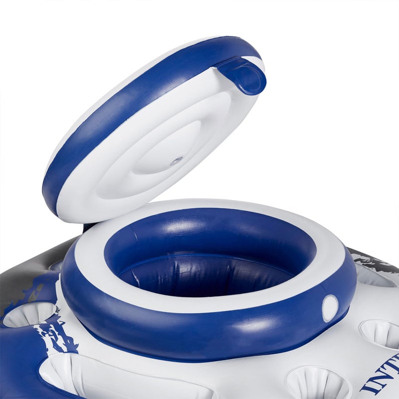 INTEX 56822EP Mega Chill Inflatable Cooler: Removable Ice Chest â€“ 5 Built-in Cup Holders â€“ 2 Durable Handles â€“ Easy-to-Use Connectors â€“ River Run Compatability - Image 3