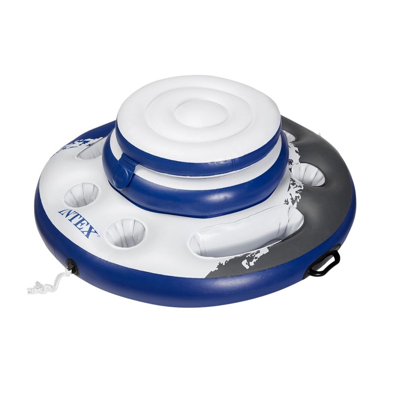 INTEX 56822EP Mega Chill Inflatable Cooler: Removable Ice Chest â€“ 5 Built-in Cup Holders â€“ 2 Durable Handles â€“ Easy-to-Use Connectors â€“ River Run Compatability - Image 1
