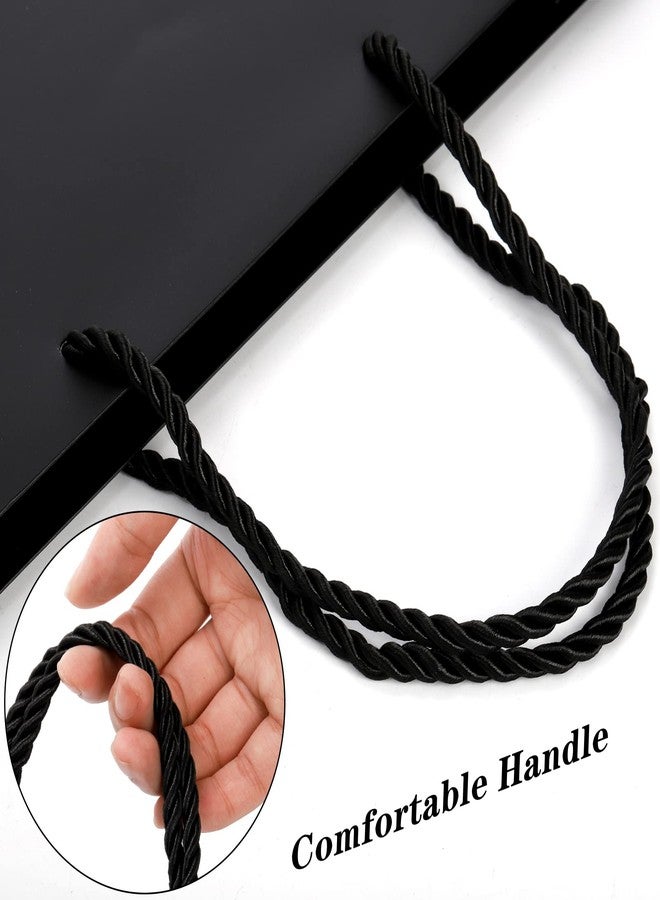 Lyellfe 30 Pack Black Gift Bags, Heavy Duty Kraft Paper Bag with Handle, Luxury Waterproof Shopping Bag, Retail Merchandise Bags for Birthday, Wedding, Christmas, S, M, L - Image 5