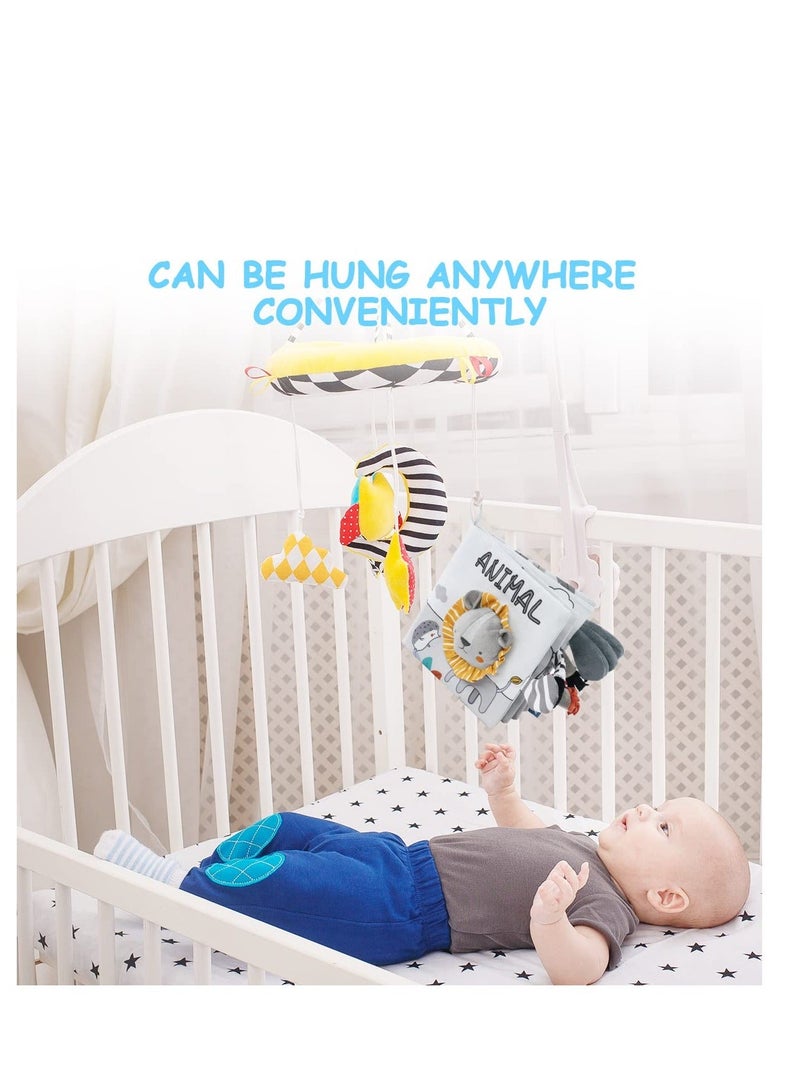 NIBEMINENT Cloth Books, 3D Touch Feel High Contrast Book, Baby Books Toys for 0-12 Months, Soft and Crinkle Infants Toddler Gifts Toy(Lion) - Image 4