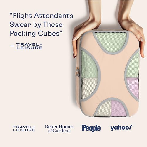 Shacke Packing Cubes for Travel 8 Set - Premium Luggage Organizer Bags - Versatile Travel Organizer for Women and Men - Optimized Packing Bags - Travel Essentials (Nude Biege) - Image 3
