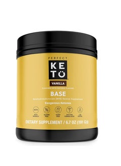 Perfect Keto Vanilla Base Exogenous ketones 6.7oz 191g  - Image 1