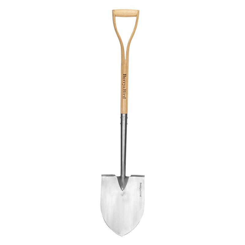 Berry&Bird Shovels for Digging, 43â€™â€™ Round Spade Heavy Duty Shovel with Wooden D Handle Stainless Steel Snow Shovel Garden Shovel Yard for Transplanting & Outdoor - Image 1