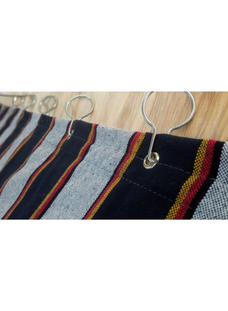 ستارة بلكونة مخططه عرض 2.70م و ارتفاع 2.65م