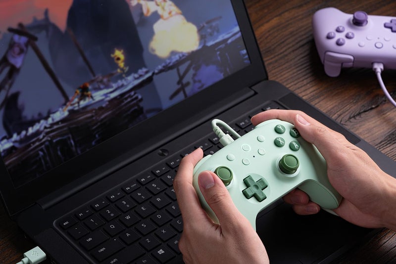 8BitDo Ultimate 2C Wired Controller for Windows PC and Android, with 1000Hz Polling Rate, Hall Effect Joysticks and Hall Triggers, and Remappable L4/R4 Bumpers (Green) - Image 2