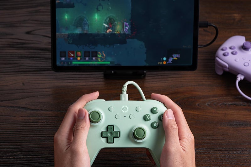 8BitDo Ultimate 2C Wired Controller for Windows PC and Android, with 1000Hz Polling Rate, Hall Effect Joysticks and Hall Triggers, and Remappable L4/R4 Bumpers (Green) - Image 3
