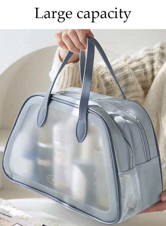 DUNISO Makeup Bag for Women and Men Cosmetic Bag with Wet and Dry Pocket Waterproof Travel Toiletry Bag Storage Organizer Case for Accessories Shampoo Toiletries - Image 3