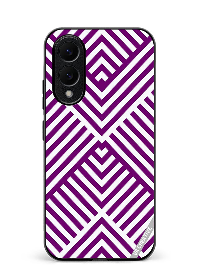 VR CREATIVE Protective Case Cover For Samsung Galaxy S25 Edge Strips Design Multicolour