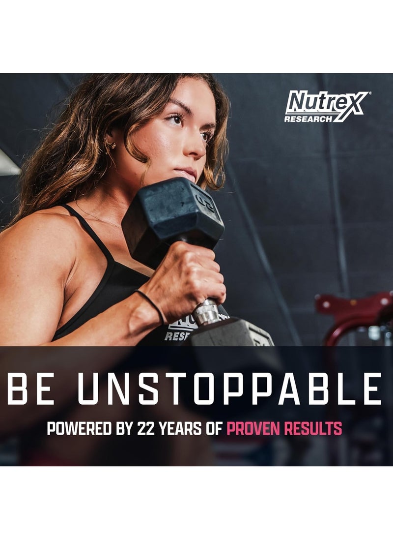 Nutrex Research EAA Hydration, EAAs + BCAA Powder, Muscle Recovery, Strength, Muscle Building, Endurance, 8G Essential Amino Acids + Electrolytes 30 Servings Pink Lemonade  - Image 4