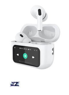 Touch Screen Wireless In-Ear Active Noise Cancelling TWS Earbuds, White - Bluetooth 5.0, Hi-Fi Sound, Sweatproof & Comfortable for Music, Calls, and Travel