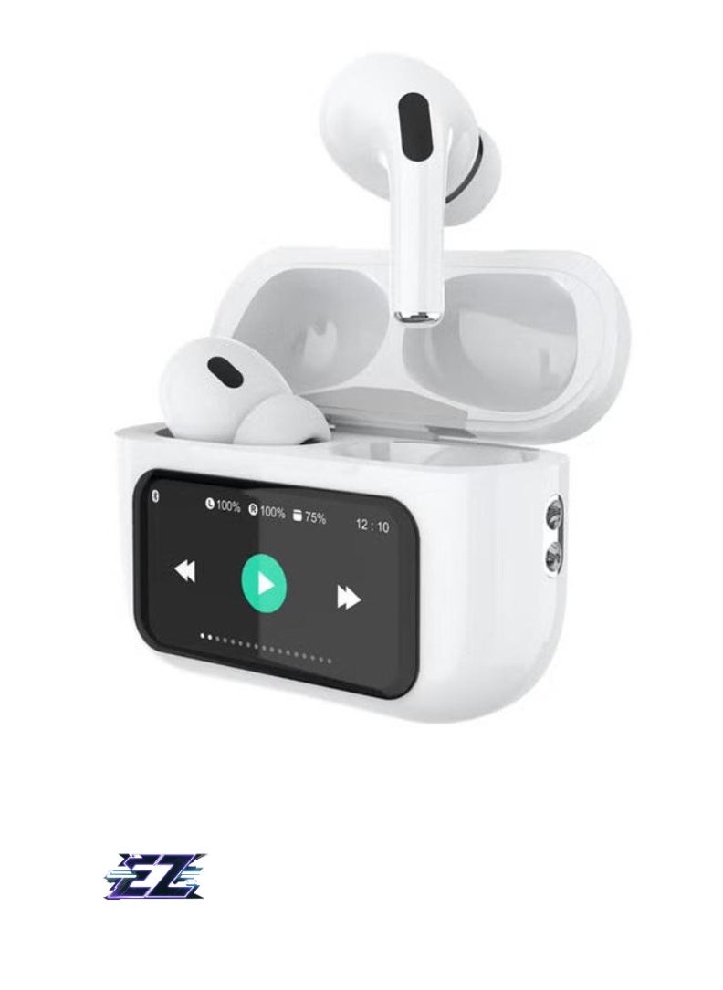 ELTRAZONE - Touch Screen Wireless In-Ear Active Noise Cancelling TWS Earbuds, White - Bluetooth 5.0, Hi-Fi Sound, Sweatproof & Comfortable for Music, Calls, and Travel - Image 1