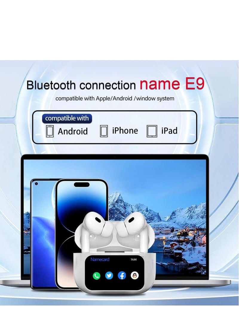 ELTRAZONE - Touch Screen Wireless In-Ear Active Noise Cancelling TWS Earbuds, White - Bluetooth 5.0, Hi-Fi Sound, Sweatproof & Comfortable for Music, Calls, and Travel - Image 1