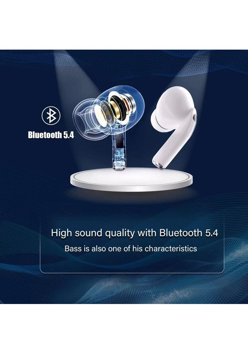 ELTRAZONE - Touch Screen Wireless In-Ear Active Noise Cancelling TWS Earbuds, White - Bluetooth 5.0, Hi-Fi Sound, Sweatproof & Comfortable for Music, Calls, and Travel - Image 1