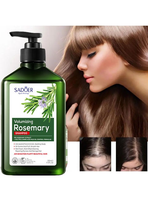 Volumizing Rosemary Shampoo 98% Rosemary Extract +Multiple Amino Acid Mild Oil Control Formulas 500ml