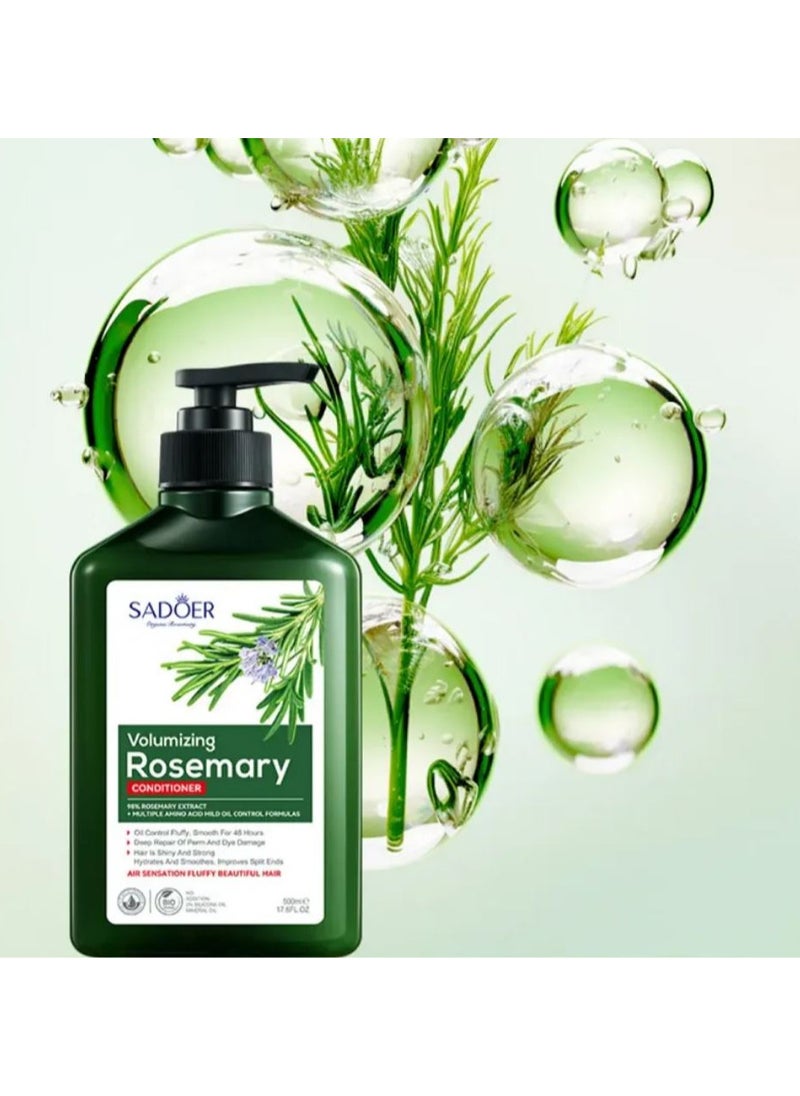 Volumizing Rosemary Shampoo 98% Rosemary Extract +Multiple Amino Acid Mild Oil Control Formulas 500ml