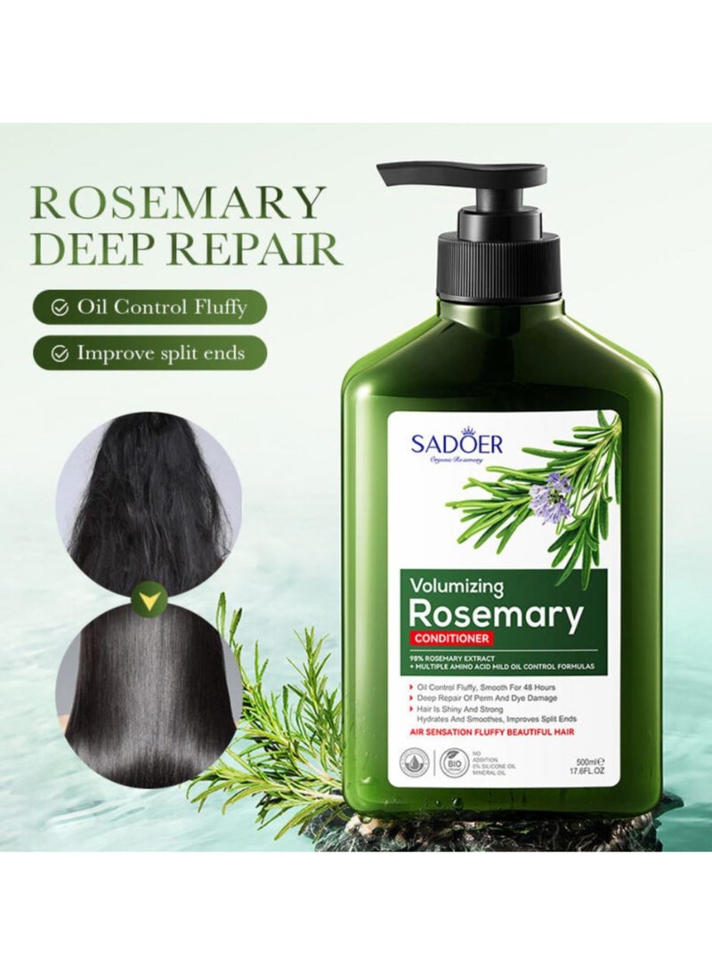 Volumizing Rosemary Shampoo 98% Rosemary Extract +Multiple Amino Acid Mild Oil Control Formulas 500ml