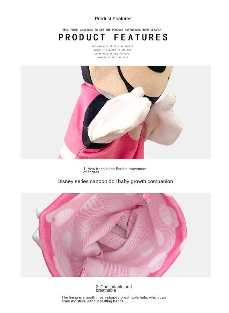 Y&D - 1 Piece Disney Minnie Hand Puppet Parent Child Interactive Plush Toy Role Playing - Image 1