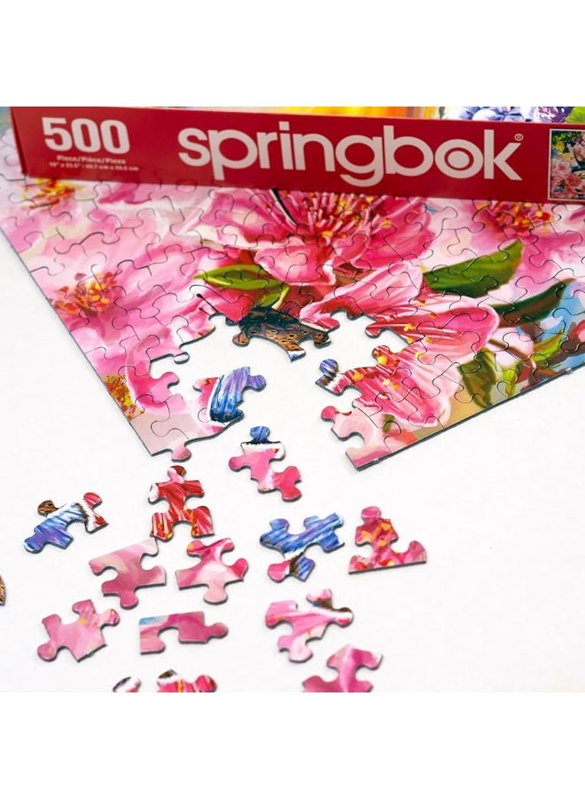 Springbok Hummingbirds 500 Piece Jigsaw Puzzle for Adults by Artist Dona Gelsinger - Made in USA - Finished Size 23.5" x 18" - Image 1