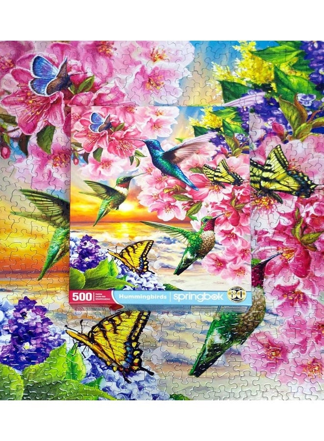 Springbok Hummingbirds 500 Piece Jigsaw Puzzle for Adults by Artist Dona Gelsinger - Made in USA - Finished Size 23.5" x 18" - Image 2