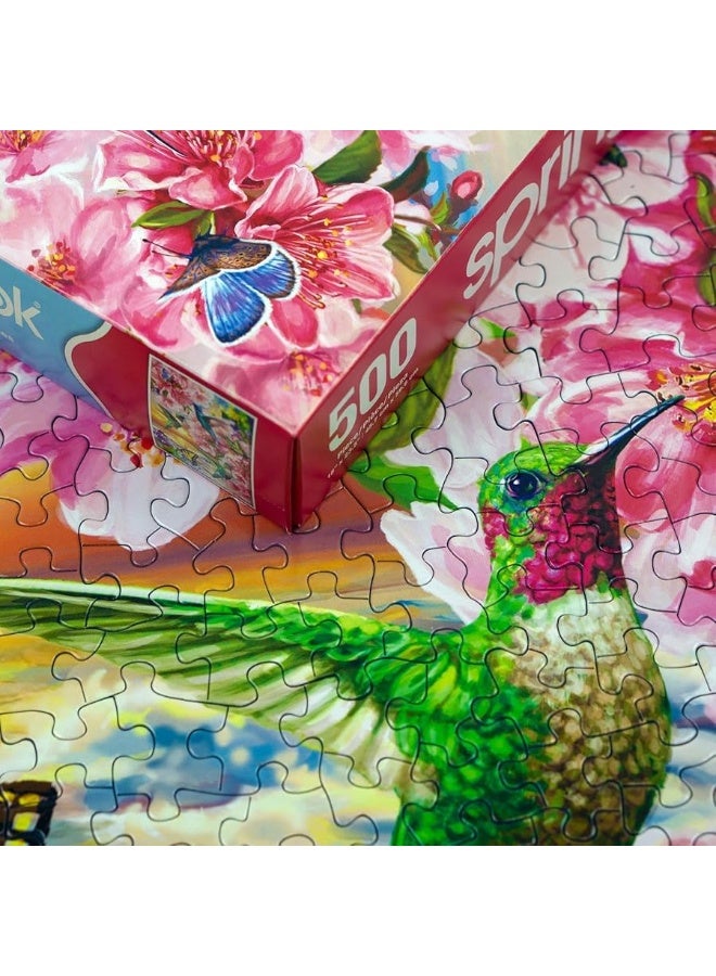 Springbok Hummingbirds 500 Piece Jigsaw Puzzle for Adults by Artist Dona Gelsinger - Made in USA - Finished Size 23.5" x 18" - Image 5