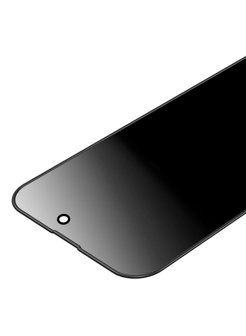 Green Lion 3D Silicone Plus Advanced Privacy Edge Glass for iPhone 15 Pro Max - Black - Image 4