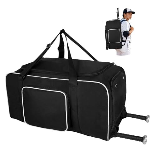 LARIPOP Baseball Bag Softball Equipment Duffel Bag Youth Adult Men Women, 70L Waterproof Sports Bag with 2 Bat Sleeves, Hidden Straps, Breathable Shoe Compartment for Training Games - Image 1