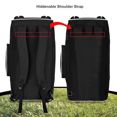 LARIPOP Baseball Bag Softball Equipment Duffel Bag Youth Adult Men Women, 70L Waterproof Sports Bag with 2 Bat Sleeves, Hidden Straps, Breathable Shoe Compartment for Training Games - Image 4