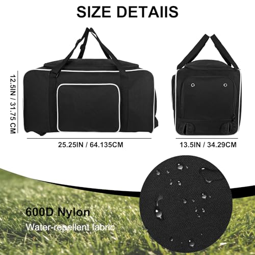 LARIPOP Baseball Bag Softball Equipment Duffel Bag Youth Adult Men Women, 70L Waterproof Sports Bag with 2 Bat Sleeves, Hidden Straps, Breathable Shoe Compartment for Training Games - Image 2