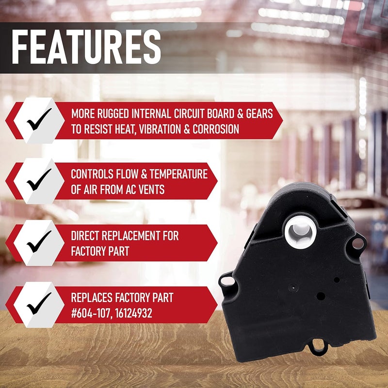 AA Ignition HVAC Air Blend Door Actuator for Chevy and GMC Vehicles - Replaces 604107, 16124932, 16177412 - Image 2