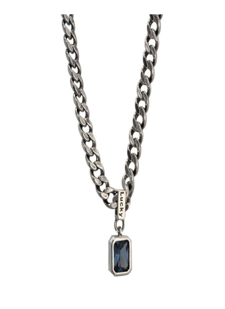 Satinior - Light luxury niche design blue stone necklace - Image 1